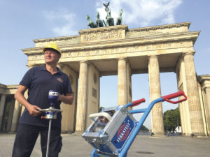 Leight Weight Deflectometer in front of Brandenburg Gate