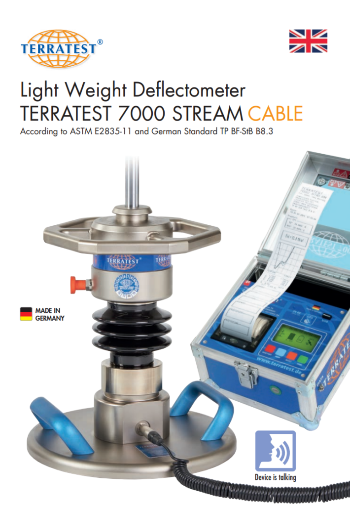 Dynamic Load Plate Test device TERRATEST 7000 STREAM